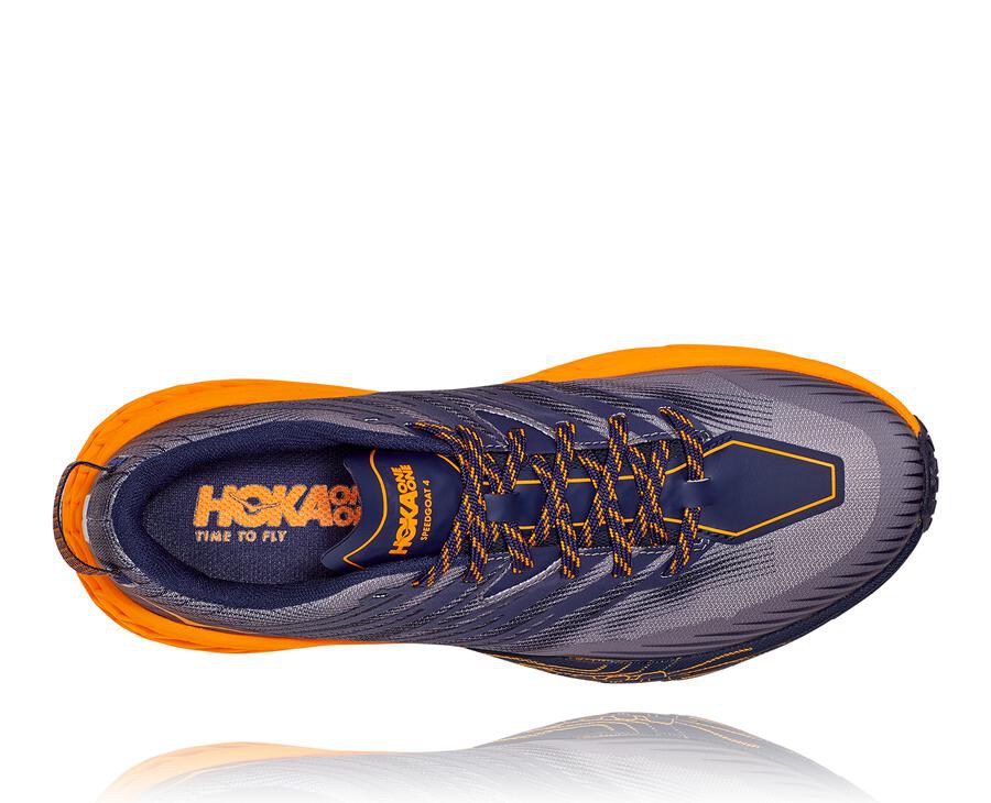 Zapatillas Trail Hoka One One Hombre - Speedgoat 4 - Azules/Naranjas - JGD386912